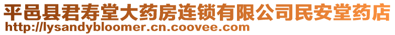 平邑縣君壽堂大藥房連鎖有限公司民安堂藥店