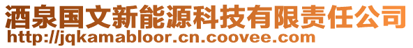 酒泉國(guó)文新能源科技有限責(zé)任公司