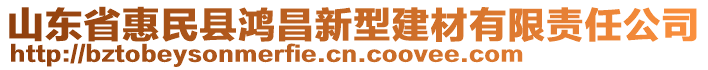 山東省惠民縣鴻昌新型建材有限責(zé)任公司