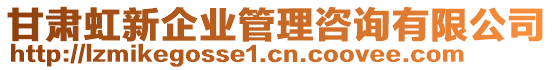 甘肅虹新企業(yè)管理咨詢有限公司