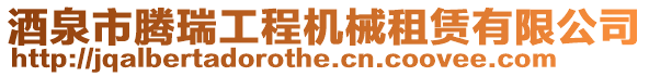 酒泉市騰瑞工程機械租賃有限公司