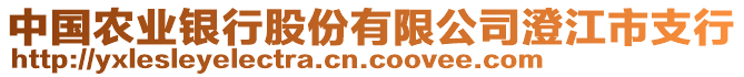 中国农业银行股份有限公司澄江市支行