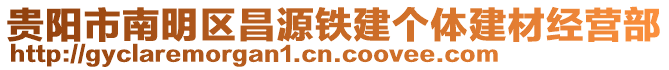 貴陽(yáng)市南明區(qū)昌源鐵建個(gè)體建材經(jīng)營(yíng)部