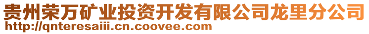 貴州榮萬礦業(yè)投資開發(fā)有限公司龍里分公司