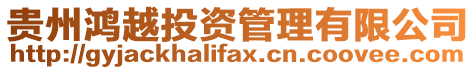 貴州鴻越投資管理有限公司