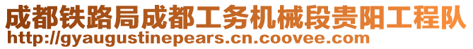 成都鐵路局成都工務(wù)機械段貴陽工程隊