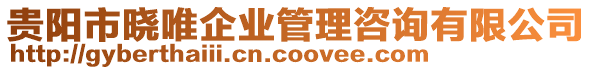 貴陽市曉唯企業(yè)管理咨詢有限公司