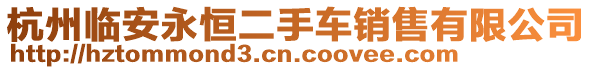 杭州臨安永恒二手車銷售有限公司