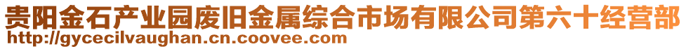 貴陽金石產(chǎn)業(yè)園廢舊金屬綜合市場有限公司第六十經(jīng)營部