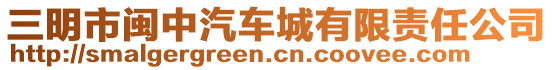 三明市閩中汽車城有限責(zé)任公司