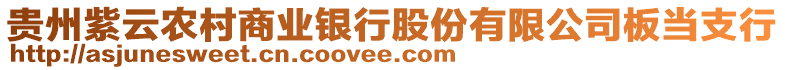 貴州紫云農(nóng)村商業(yè)銀行股份有限公司板當(dāng)支行