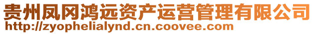 貴州鳳岡鴻遠(yuǎn)資產(chǎn)運(yùn)營(yíng)管理有限公司