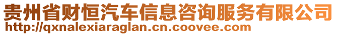 貴州省財恒汽車信息咨詢服務有限公司