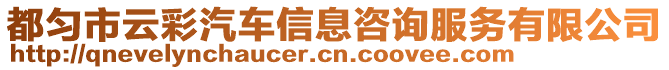 都勻市云彩汽車信息咨詢服務有限公司