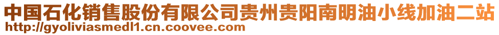 中國(guó)石化銷(xiāo)售股份有限公司貴州貴陽(yáng)南明油小線加油二站