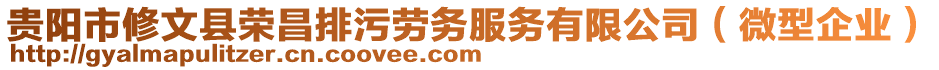 貴陽市修文縣榮昌排污勞務(wù)服務(wù)有限公司（微型企業(yè)）