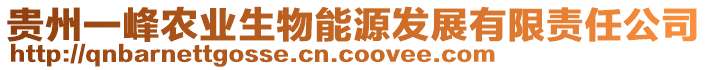 貴州一峰農(nóng)業(yè)生物能源發(fā)展有限責(zé)任公司