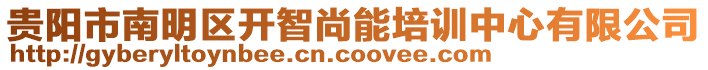 貴陽(yáng)市南明區(qū)開(kāi)智尚能培訓(xùn)中心有限公司