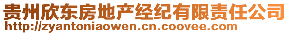 貴州欣東房地產(chǎn)經(jīng)紀(jì)有限責(zé)任公司