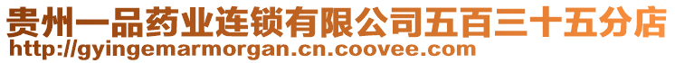 貴州一品藥業(yè)連鎖有限公司五百三十五分店