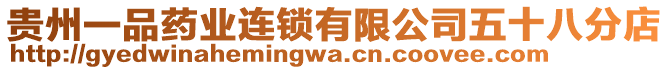 貴州一品藥業(yè)連鎖有限公司五十八分店