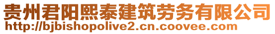 貴州君陽熙泰建筑勞務有限公司