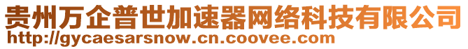 貴州萬企普世加速器網(wǎng)絡(luò)科技有限公司