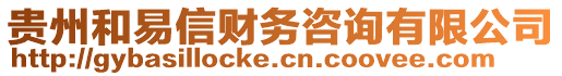 貴州和易信財(cái)務(wù)咨詢有限公司