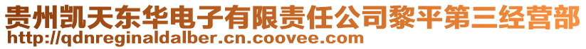 貴州凱天東華電子有限責(zé)任公司黎平第三經(jīng)營(yíng)部