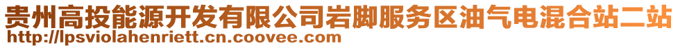 貴州高投能源開發(fā)有限公司巖腳服務(wù)區(qū)油氣電混合站二站