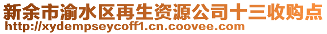 新余市渝水區(qū)再生資源公司十三收購(gòu)點(diǎn)