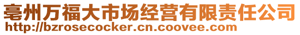 亳州萬福大市場經(jīng)營有限責(zé)任公司