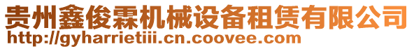 貴州鑫俊霖機(jī)械設(shè)備租賃有限公司