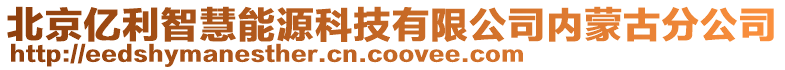 北京億利智慧能源科技有限公司內(nèi)蒙古分公司