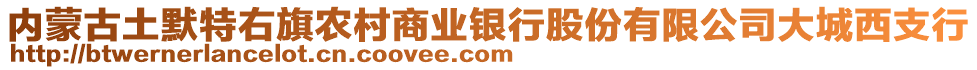 內蒙古土默特右旗農村商業(yè)銀行股份有限公司大城西支行