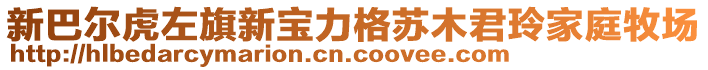 新巴爾虎左旗新寶力格蘇木君玲家庭牧場