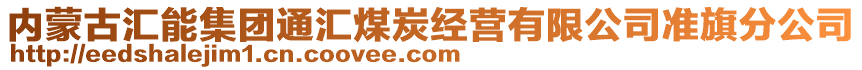 內(nèi)蒙古匯能集團(tuán)通匯煤炭經(jīng)營有限公司準(zhǔn)旗分公司