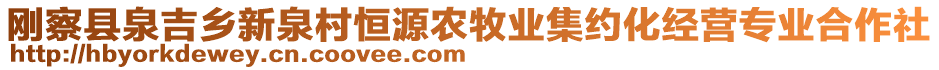剛察縣泉吉鄉新泉村恒源農牧業集約化經營專業合作社