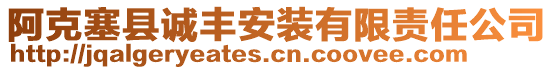 阿克塞縣誠豐安裝有限責任公司