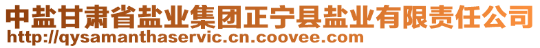 中盐甘肃省盐业集团正宁县盐业有限责任公司