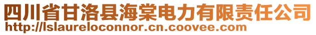 四川省甘洛縣海棠電力有限責任公司