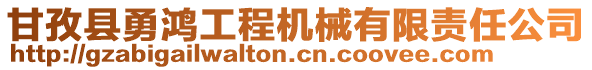 甘孜縣勇鴻工程機(jī)械有限責(zé)任公司