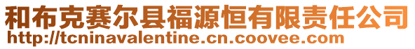 和布克赛尔县福源恒有限责任公司