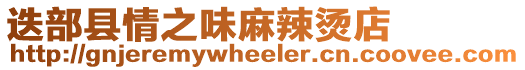 迭部縣情之味麻辣燙店