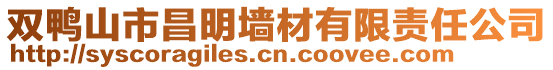 双鸭山市昌明墙材有限责任公司