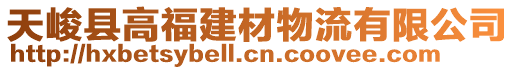 天峻縣高福建材物流有限公司