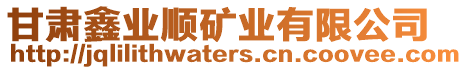 甘肅鑫業(yè)順礦業(yè)有限公司