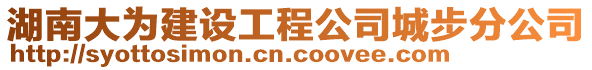 湖南大為建設(shè)工程公司城步分公司