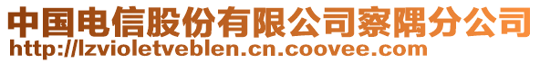 中國電信股份有限公司察隅分公司