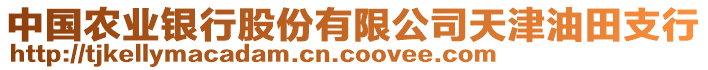 中國農(nóng)業(yè)銀行股份有限公司天津油田支行